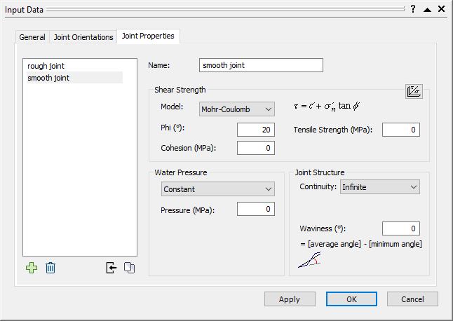 Input Data Dialog