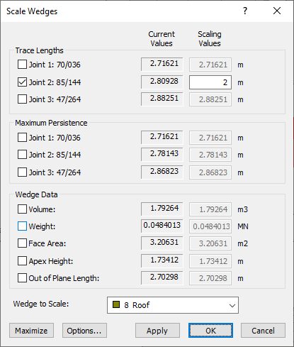 Scale Wedges Dialog