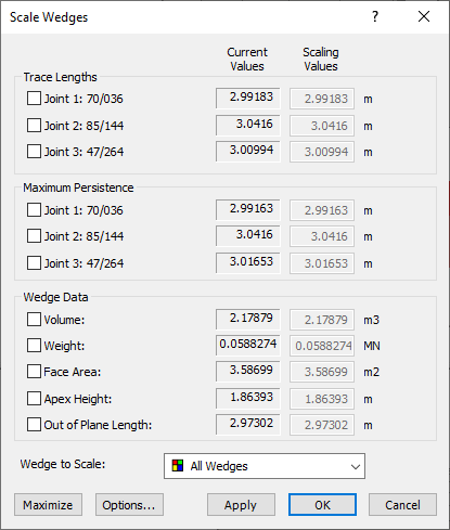 Scale Wedges Dialog