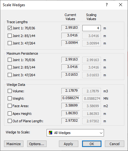 Scale Wedges Dialog