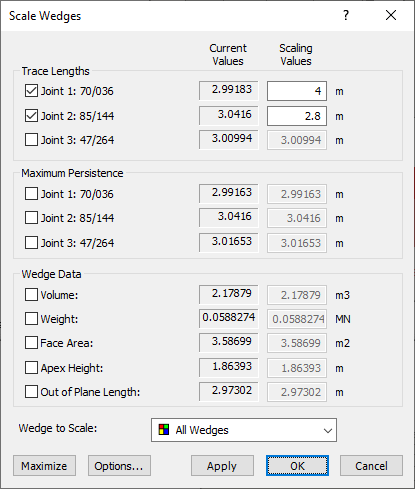 Scale Wedges Dialog