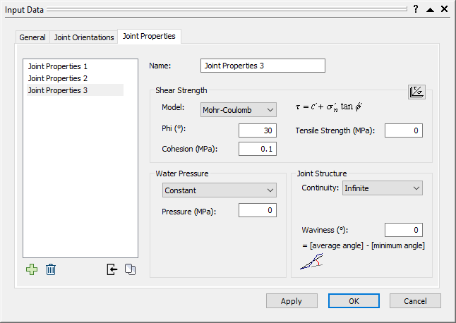 Input Data Dialog