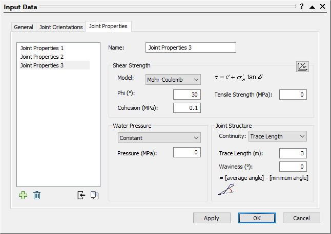 Input Data Dialog