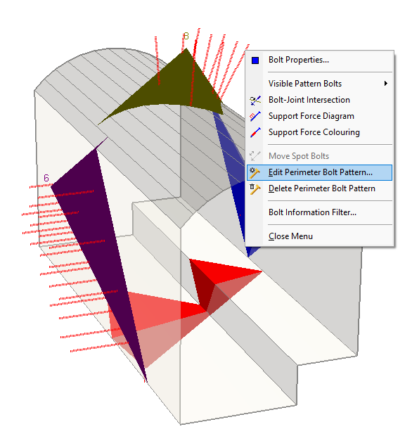 Edit Perimeter Bolt Pattern Selection from Rightclick Options