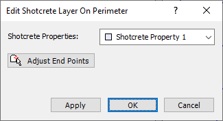 Edit Shotcrete Layer on Perimeter Dialog