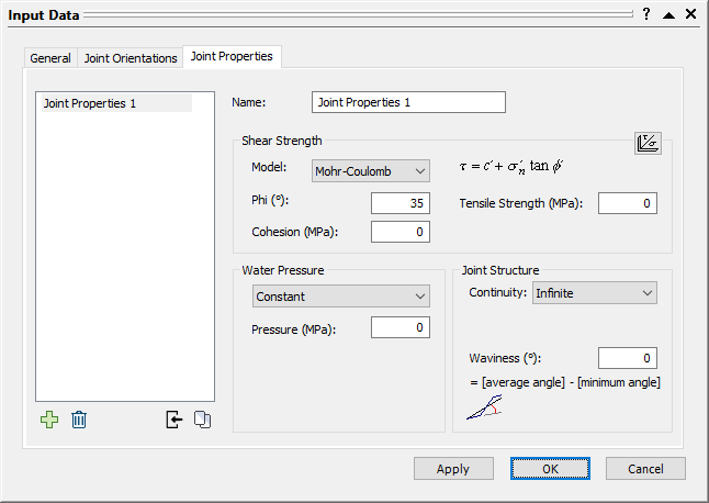 Input Data Dialog