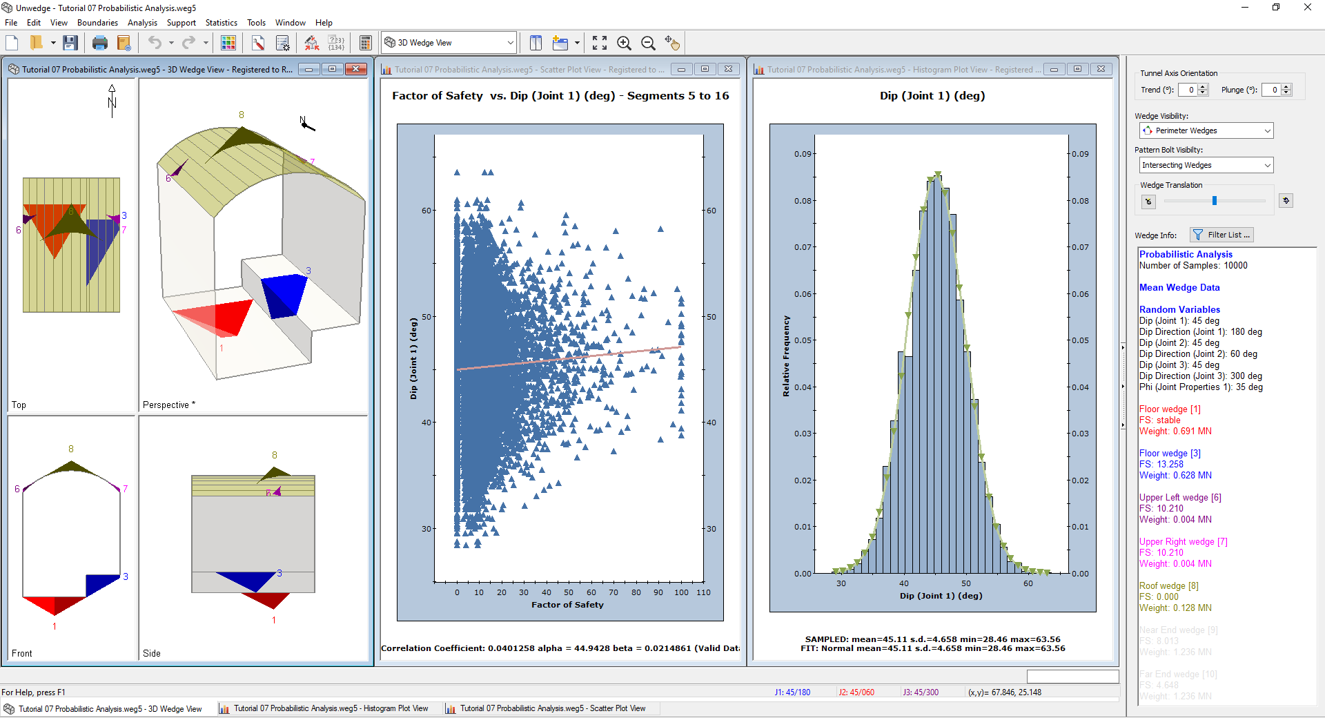 3D Wedge Model Tiled View