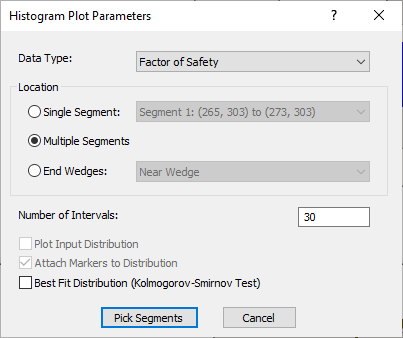 Histogram Plot Parameters Dialog