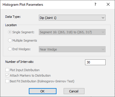 Histogram Plot Parameters Dialog