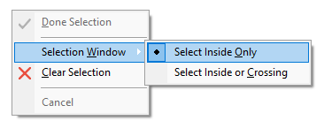Selection Window Options
