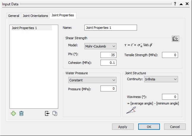 Input Data Dialog