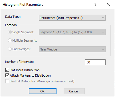 Histogram Plot Parameters Dialog