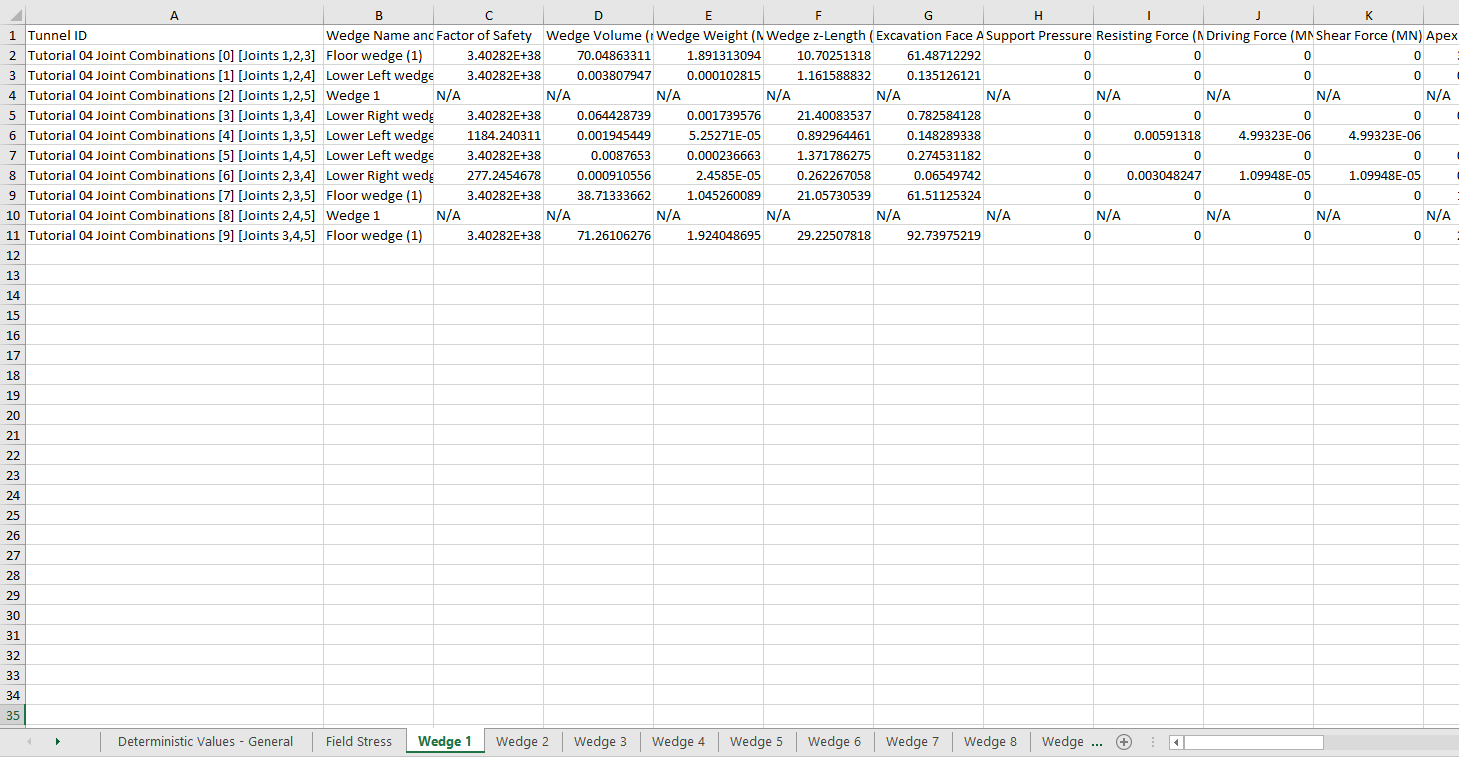 Deterministic Results in Excel