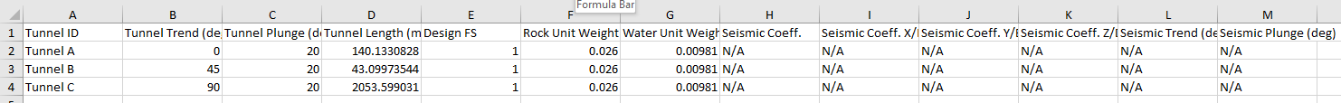 Deterministic Values Sheet