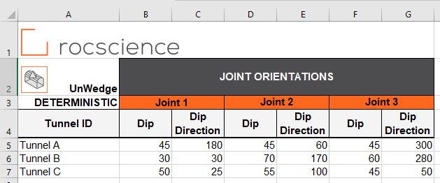 Joint Orientations Excel Worksheet