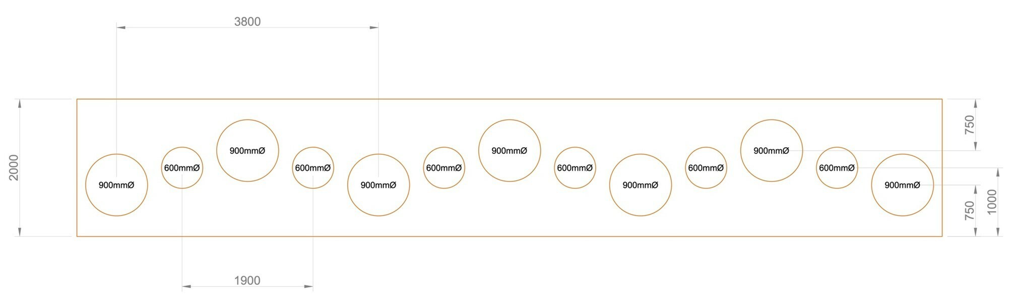 Figure 1: Pile and capping beam arrangement