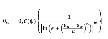 Fredlund and Xing (1994) equation
