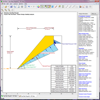 RocPlane Figure 3: View water pressure.