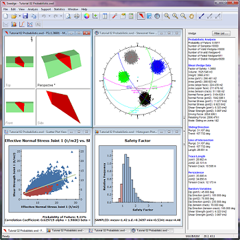 SWedge Figure 1: Probabilistic analysis results in SWedge.