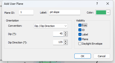 Add User Plane dialog
