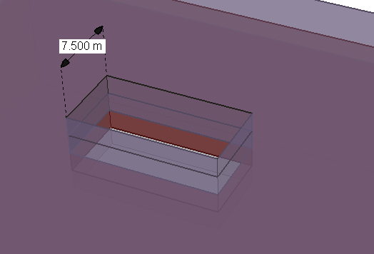 Dimension length tool in the Viewport