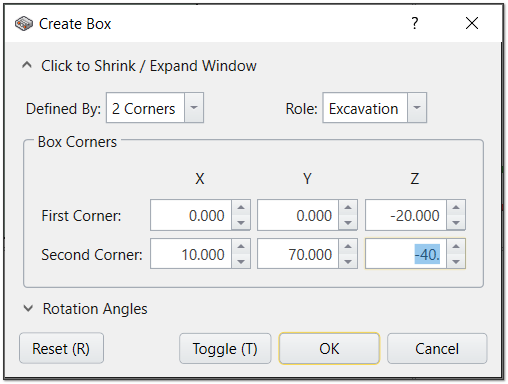 Create box dialog