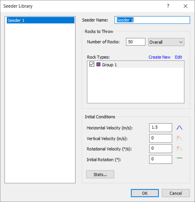 Seeder Library dialog