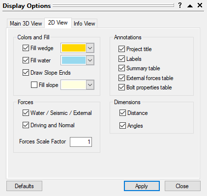 Display Options