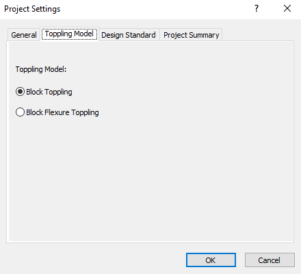 Project Settings dialog