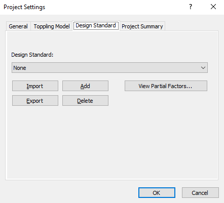 Project Settings dialog
