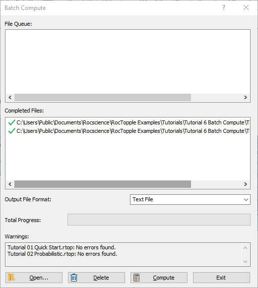 Batch Compute output text file
