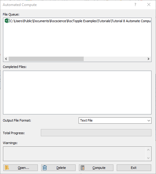 Automated Compute excel file