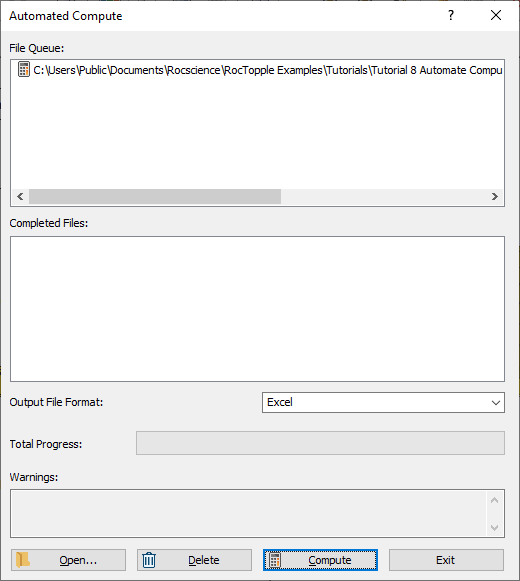 Automated Compute excel file