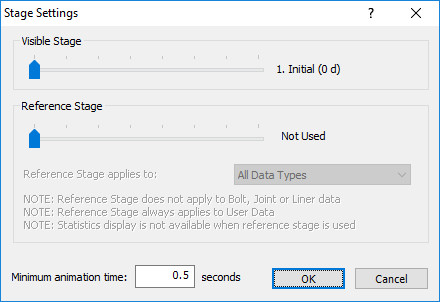 Stage Settings dialog 