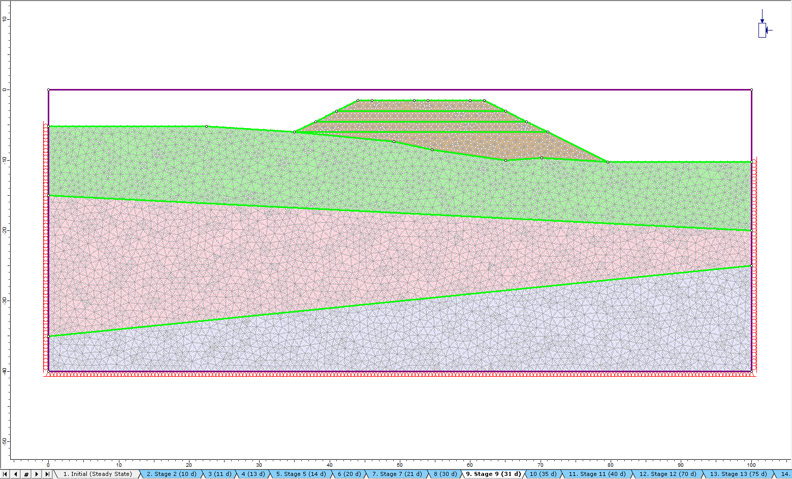 Image of model after meshing 