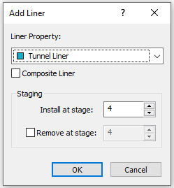 Add Liner dialog box