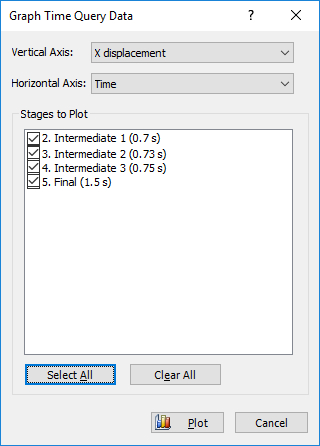 Graph Time Query Data dialog