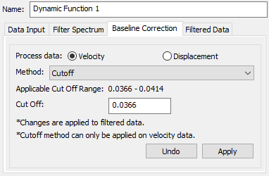Dynamic Function 1 dialog