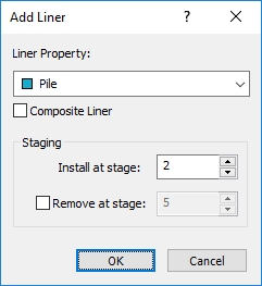 Add Liner dialog box