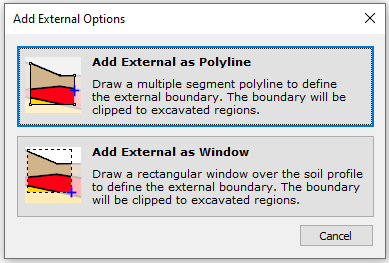 Add External Options dialog box