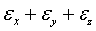 Volumetric strain equation