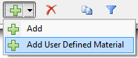 Add User Defined Material dialog