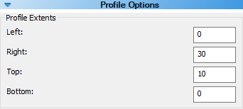 Profile Extents input in sidebar