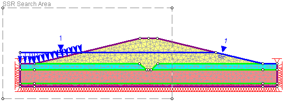 SSR Search Area to analyze left side of dam 