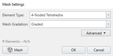 Mesh Settings dialog box