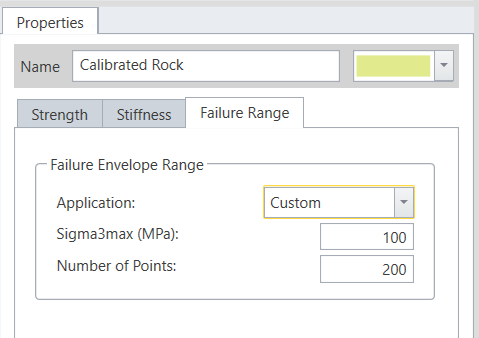 Adjusting the Failure Envelope Range