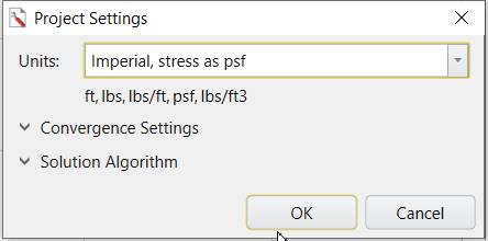 Project Settings dialog box