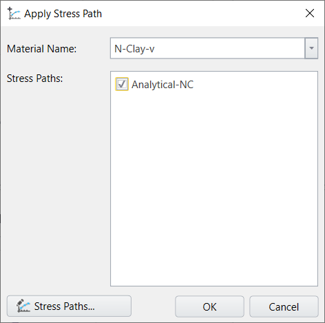 Add Stress Path dialog