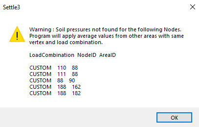 Settle3 Warning Message