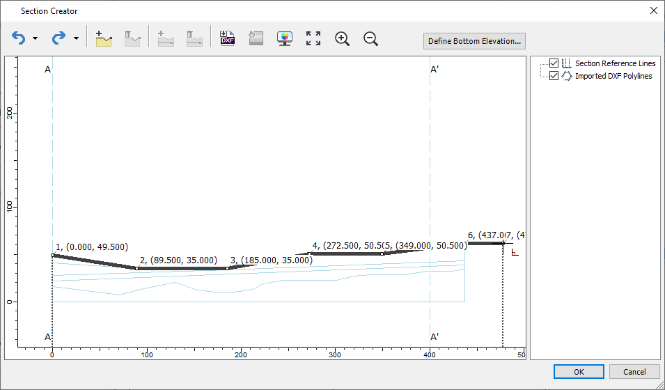 imported dxf file example